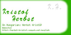 kristof herbst business card