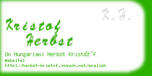 kristof herbst business card